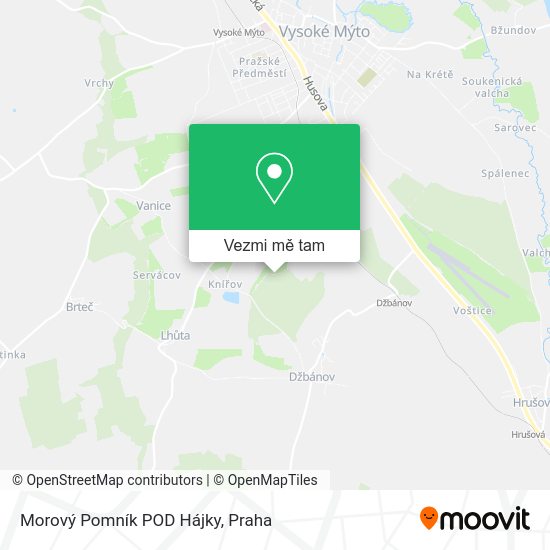 Morový Pomník POD Hájky mapa