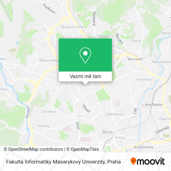 Fakulta Informatiky Masarykovy Univerzity mapa