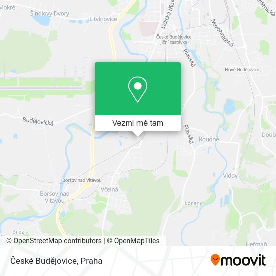 České Budějovice mapa