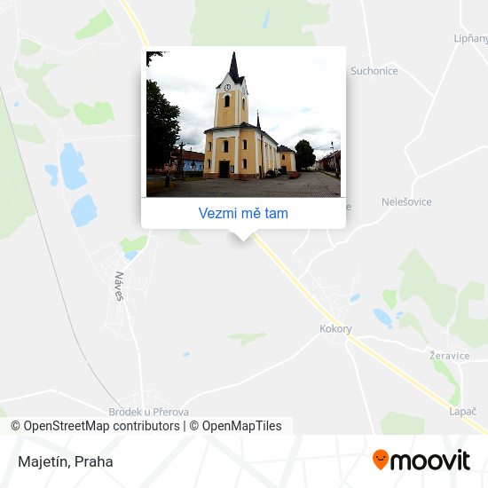 Majetín mapa