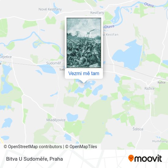 Bitva U Sudoměře mapa