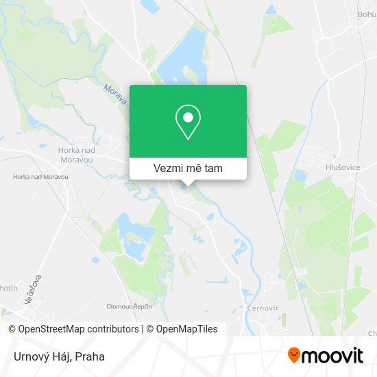 Urnový Háj mapa