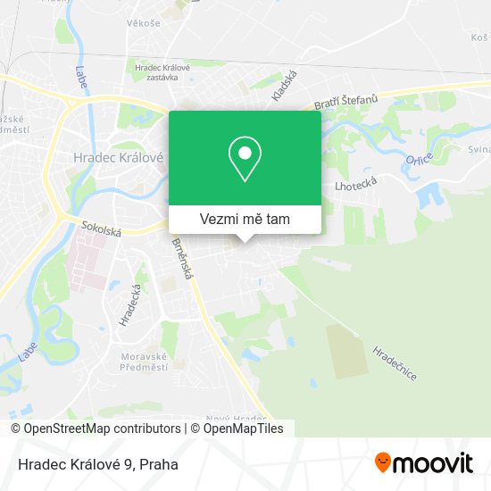 Hradec Králové 9 mapa