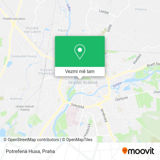 Potrefená Husa mapa