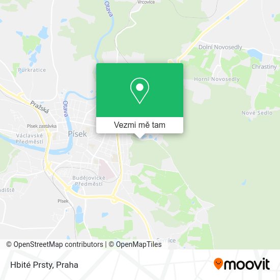 Hbité Prsty mapa