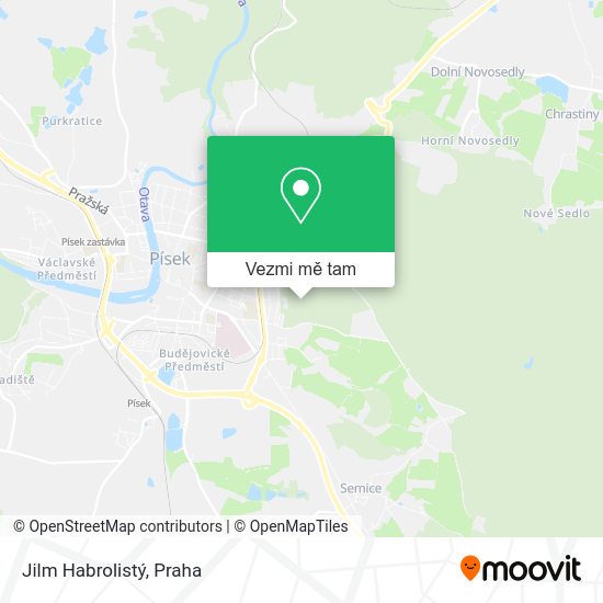 Jilm Habrolistý mapa