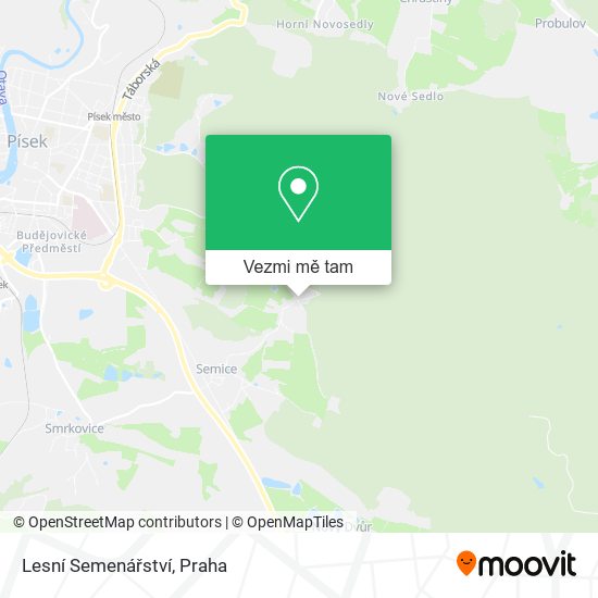 Lesní Semenářství mapa