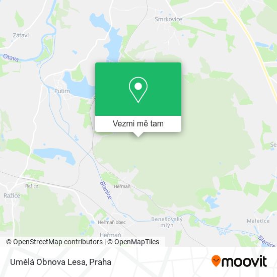 Umělá Obnova Lesa mapa