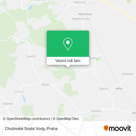 Cholinské Svaté Vody mapa