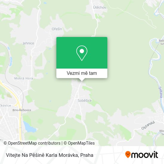 Vítejte Na Pěšině Karla Morávka mapa