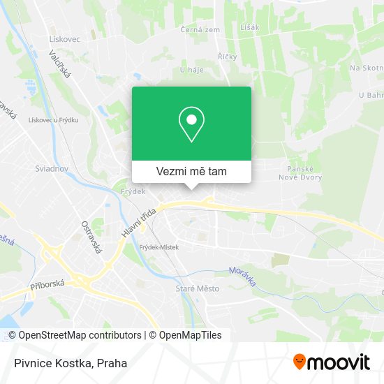 Pivnice Kostka mapa