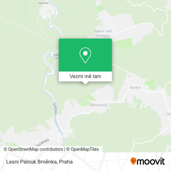 Lesní Palouk Brněnka mapa