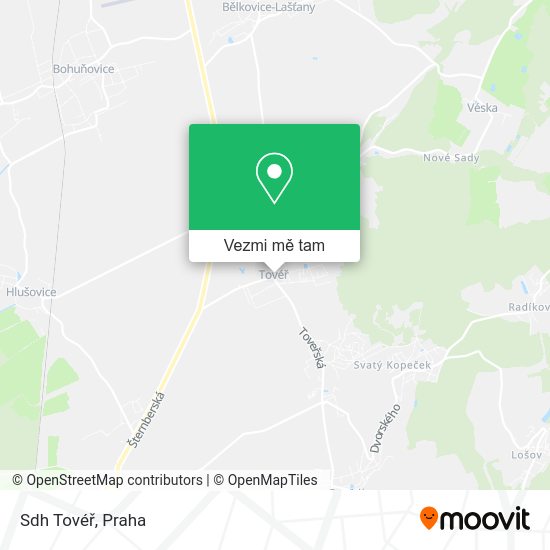 Sdh Tovéř mapa