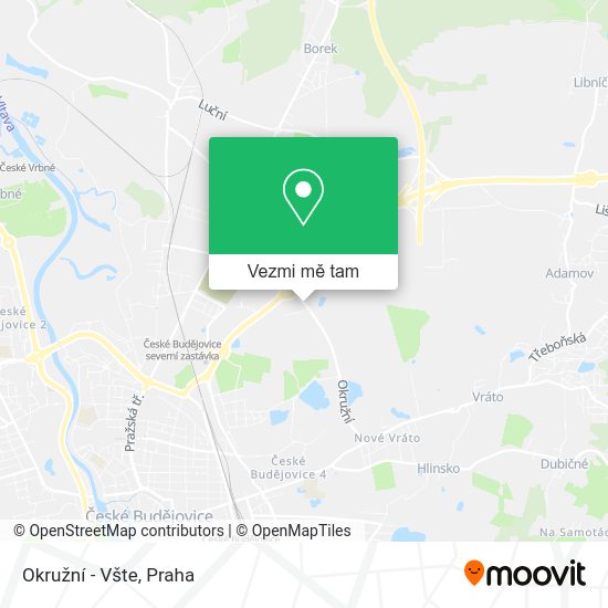 Okružní - Všte mapa