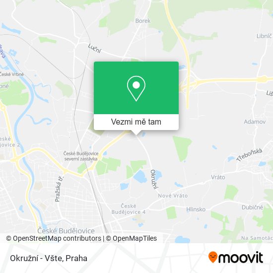 Okružní - Všte mapa