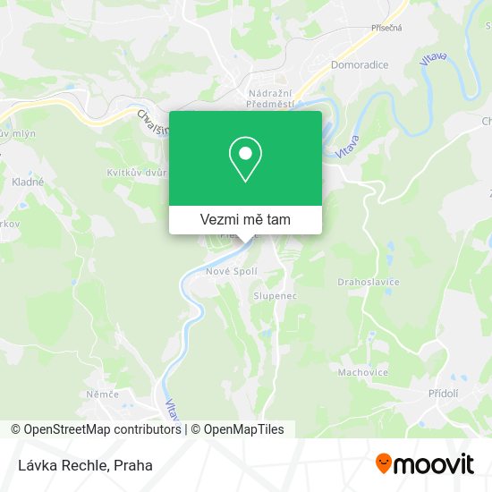 Lávka Rechle mapa