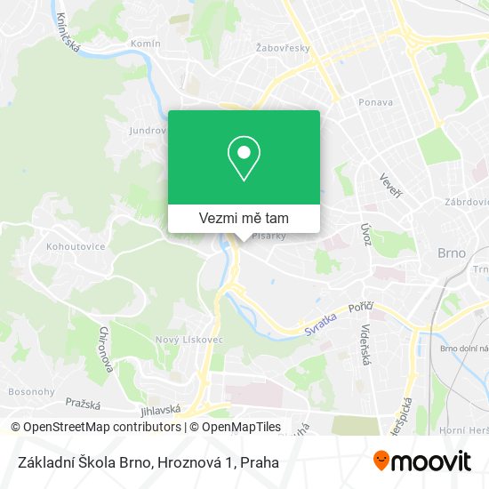 Základní Škola Brno, Hroznová 1 mapa