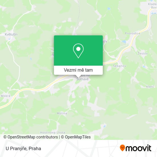 U Pranýře mapa