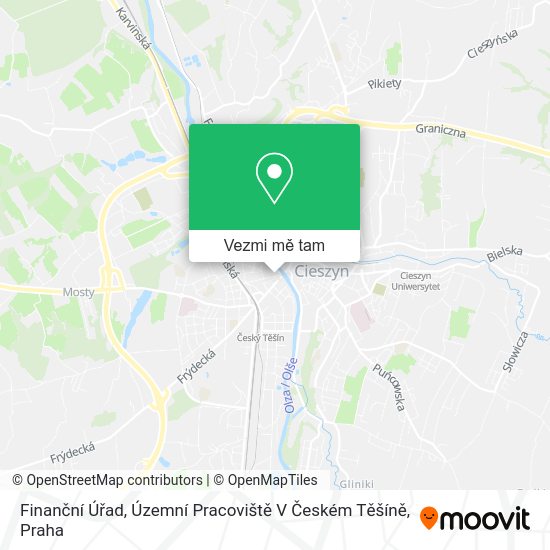 Finanční Úřad, Územní Pracoviště V Českém Těšíně mapa