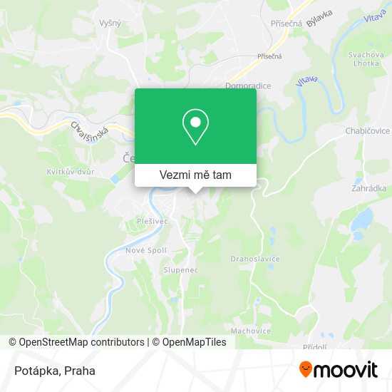 Potápka mapa