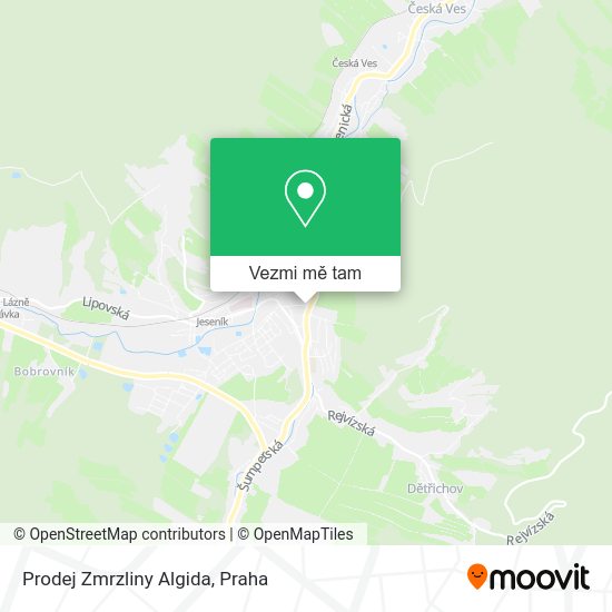 Prodej Zmrzliny Algida mapa