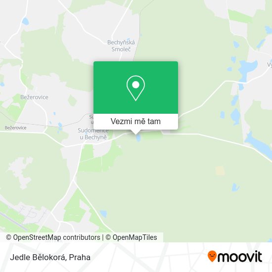 Jedle Bělokorá mapa