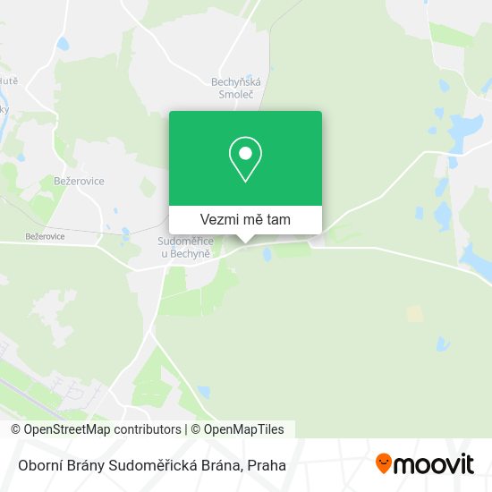 Oborní Brány Sudoměřická Brána mapa
