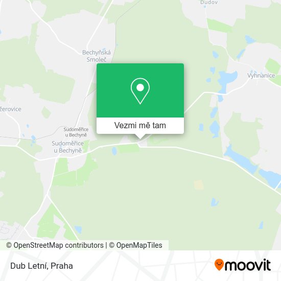 Dub Letní mapa
