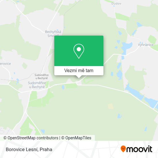 Borovice Lesní mapa