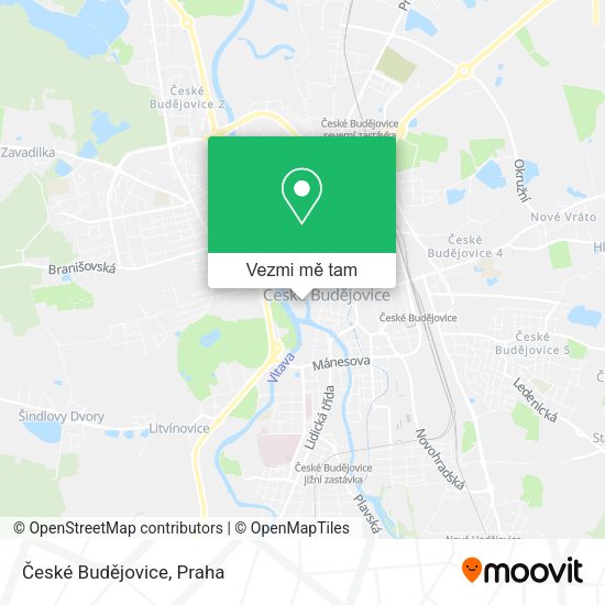 České Budějovice mapa