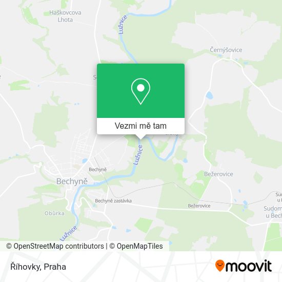 Říhovky mapa