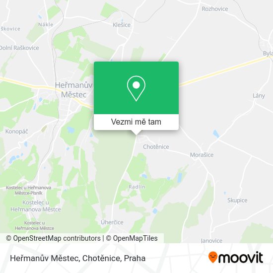 Heřmanův Městec, Chotěnice mapa