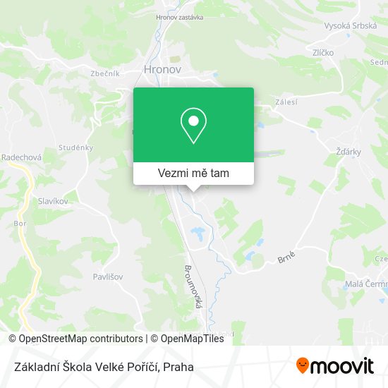 Základní Škola Velké Poříčí mapa