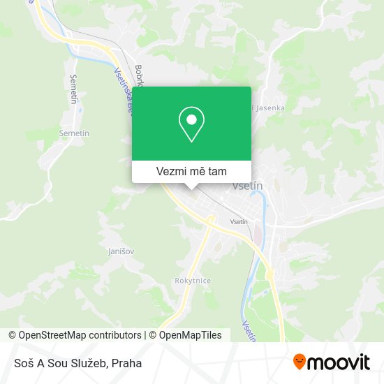 Soš A Sou Služeb mapa
