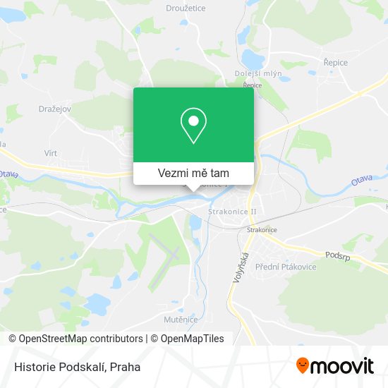 Historie Podskalí mapa