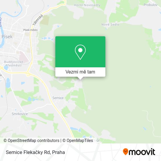 Semice Flekačky Rd mapa