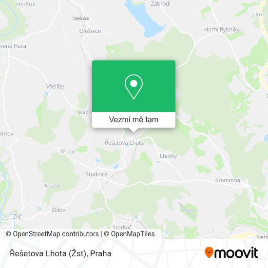 Řešetova Lhota (Žst) mapa