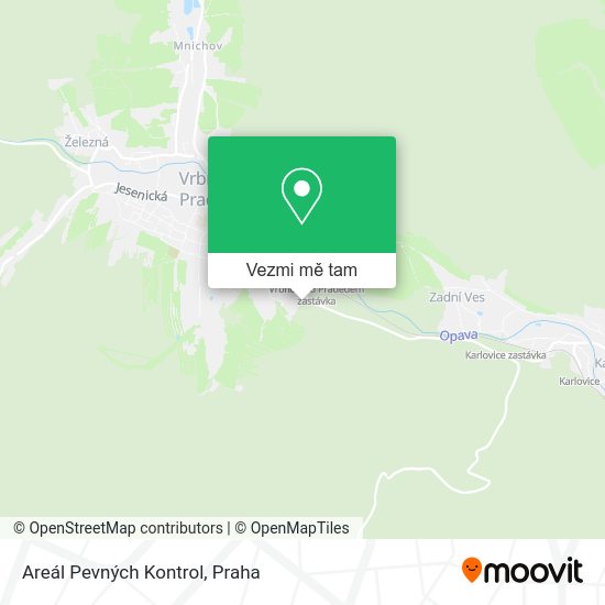 Areál Pevných Kontrol mapa