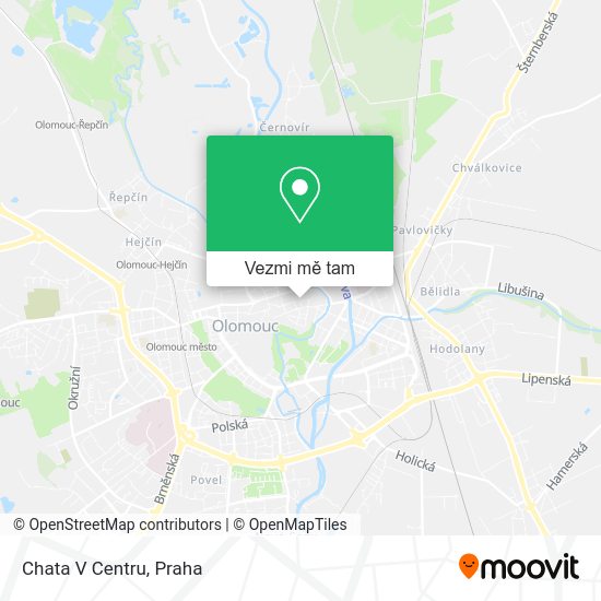 Chata V Centru mapa