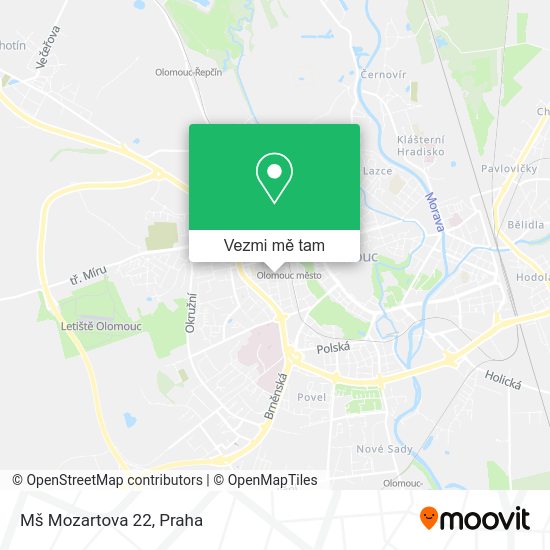 Mš Mozartova 22 mapa
