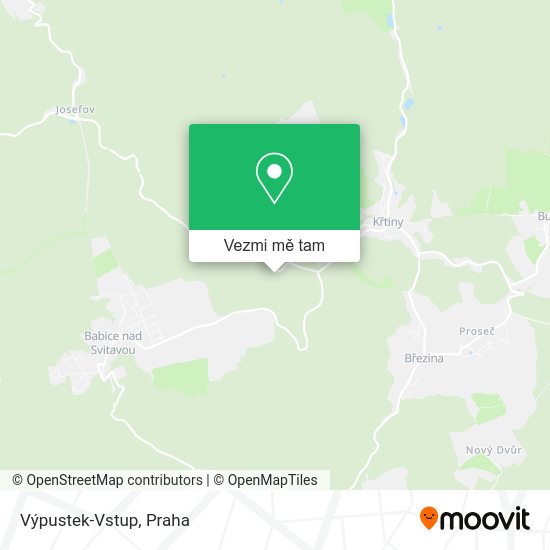 Výpustek-Vstup mapa