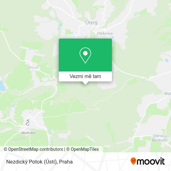 Nezdický Potok (Ústí) mapa