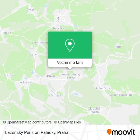 Lázeňský Penzion Palacký mapa
