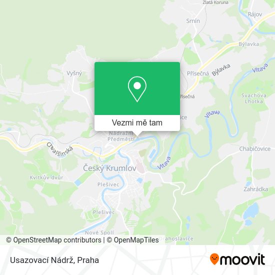 Usazovací Nádrž mapa