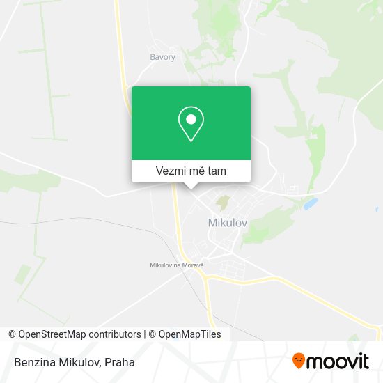 Benzina Mikulov mapa