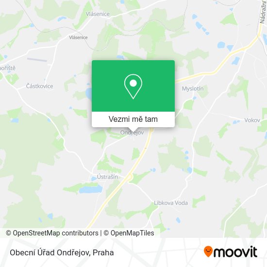 Obecní Úřad Ondřejov mapa