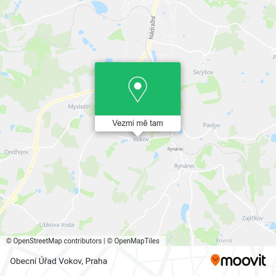 Obecní Úřad Vokov mapa