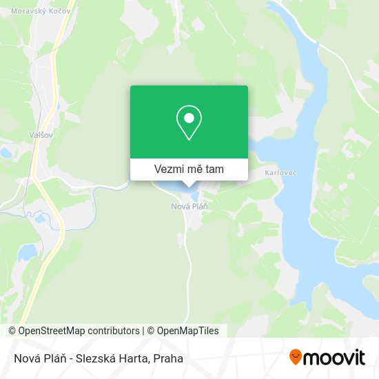 Nová Pláň - Slezská Harta mapa