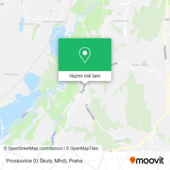 Proskovice (U Školy, Mhd) mapa