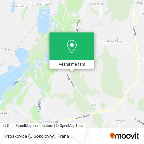Proskovice (U Sokolovny) mapa
